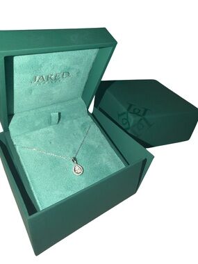 White gold and diamond necklace with warranty included from Jared’s.